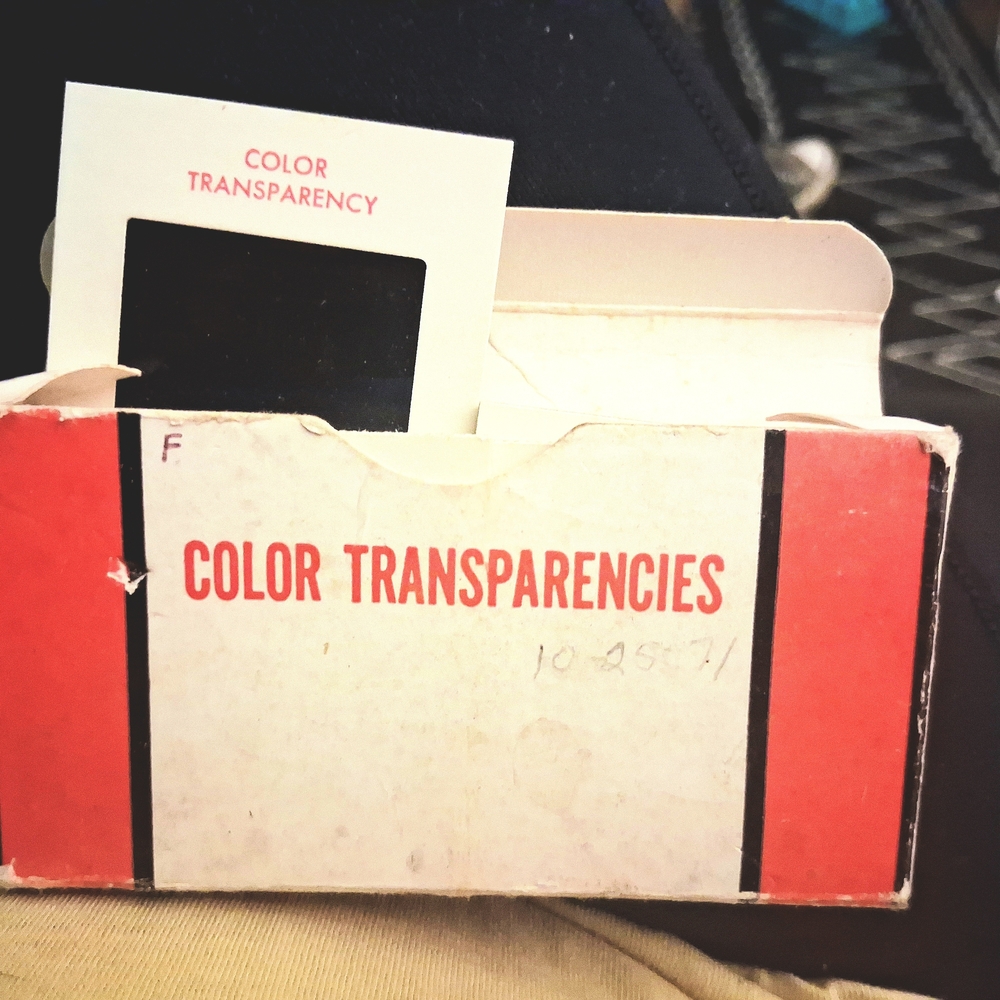 Vintage Color Transparencies Box